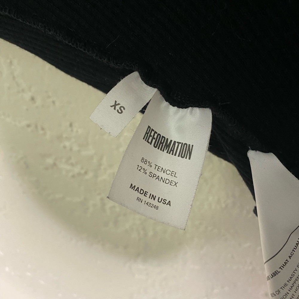 Reformation Solid Black Bodysuit - image 7